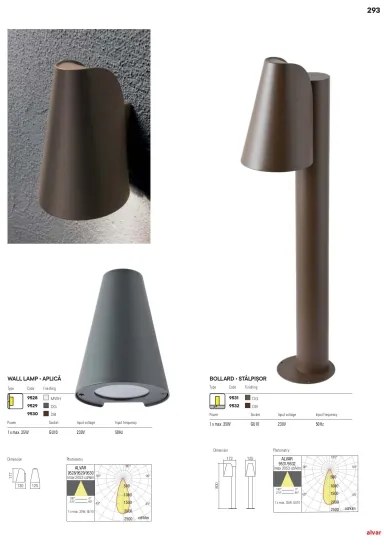 Redo 9532 - Vonkajšia lampa ALVAR 1xGU10/35W/230V IP44