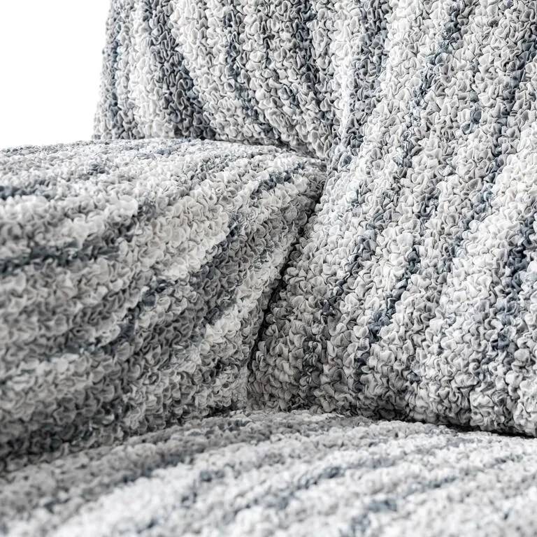 Bielastické poťahy OCEANO NOVÉ šedo-modré kreslo (š. 60 - 110 cm)