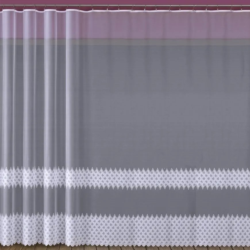 Žakarová záclona 618/D334/180 biely. Tovar na mieru