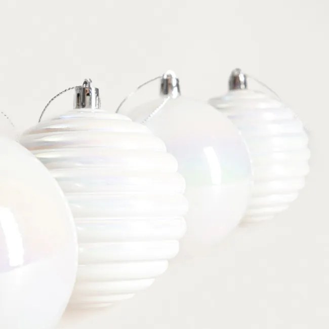 Závesná vianočná dekoráciá GEMMA biela 754968 (4 ks)