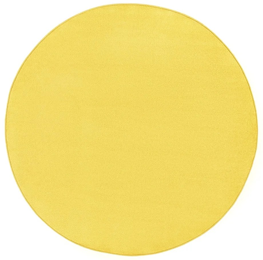 Žltý okrúhly koberec ø 133 cm Fancy – Hanse Home