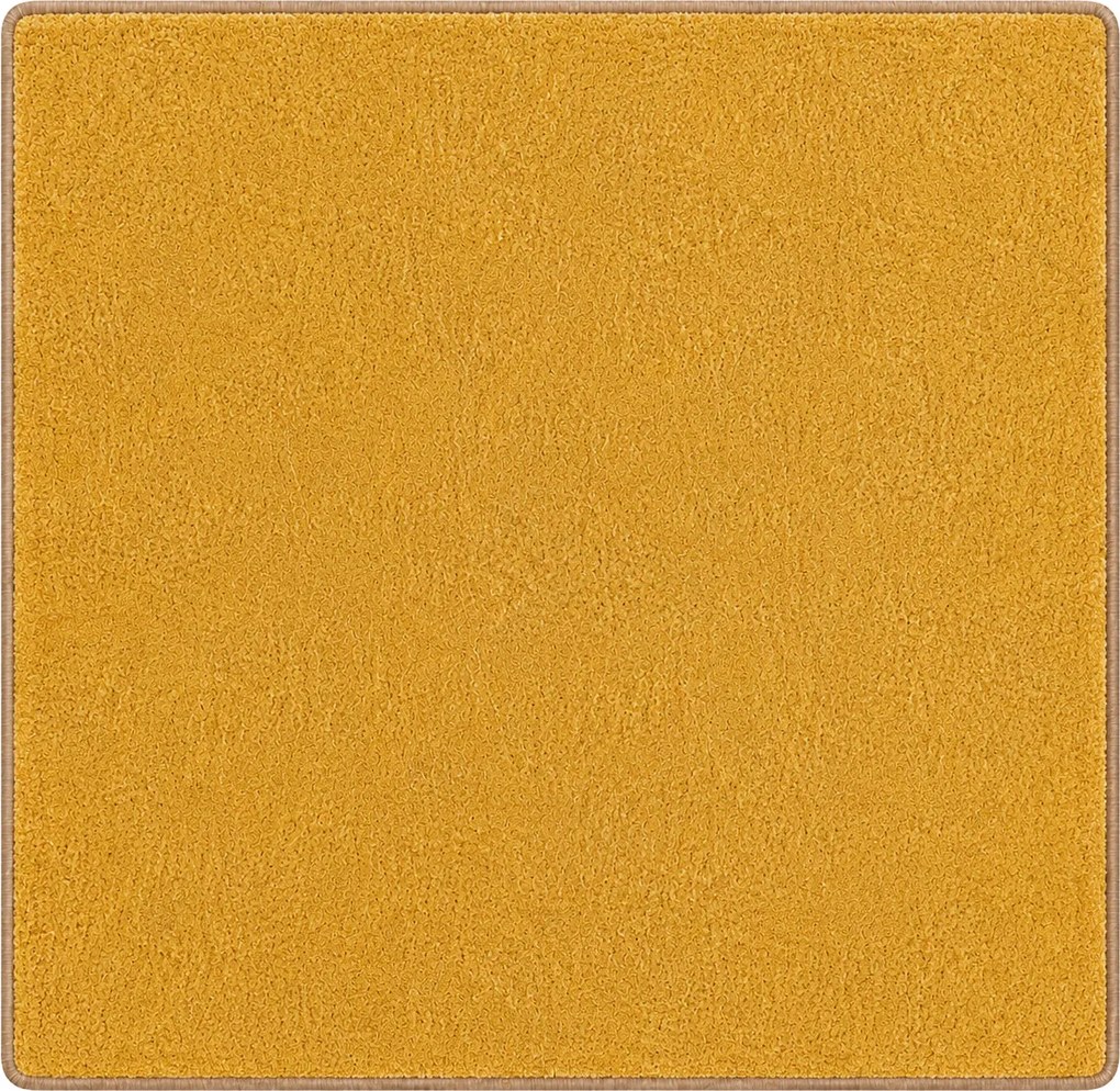 Vopi, Kusový koberec Eton Exklusive žltý štvorec, 120x120, žltá, obývacia izba