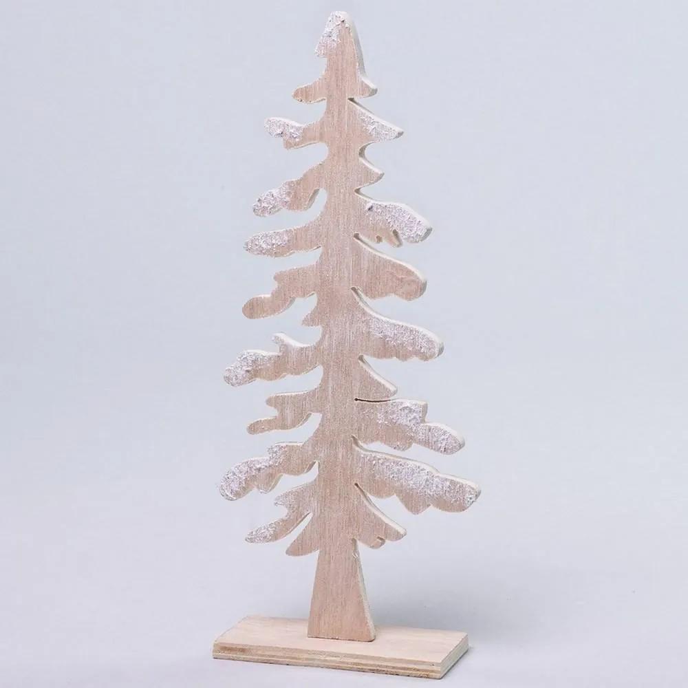 Vianočný stromček drevený natural 13x5x30CM