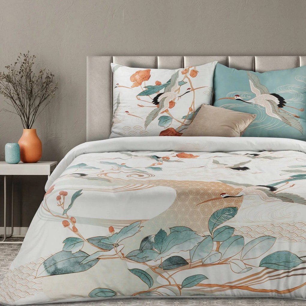 MAKOSATÉNOVÉ OBLIEČKY MILA 140X200 CM, 1 KS 70X90 CM VZOROVANÉ