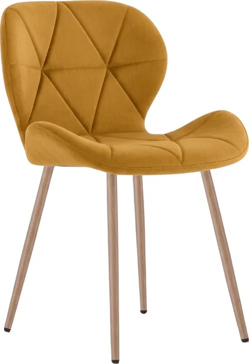 Jedálenská stolička MANGO VELVET, horčicová