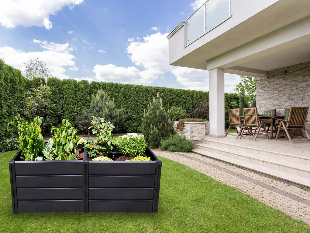 KHW Vyvýšený záhon Demeter, antracitová (672 l, XL) (100346082)