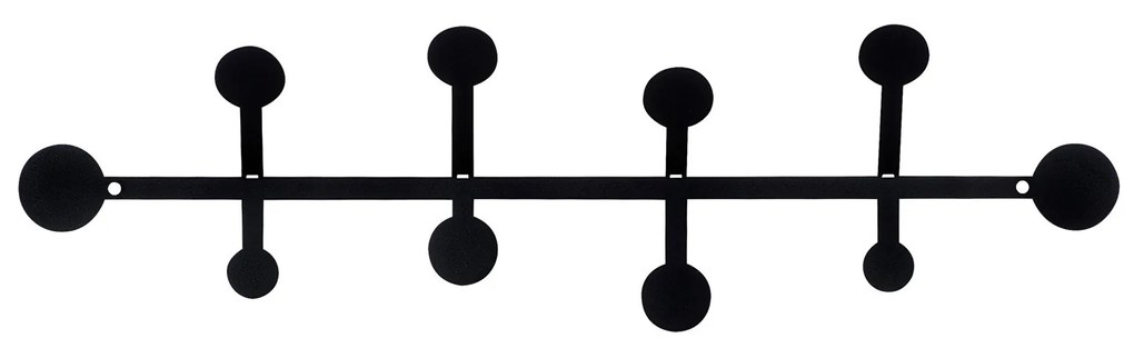 Nástěnný věšák Hook 70 cm černý