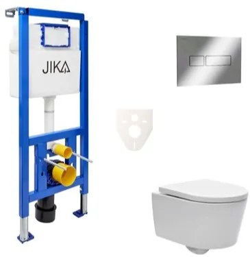 Cenovo zvýhodnený závesný WC set Jika do ľahkých stien / predstenová montáž + WC SAT Brevis SIKOJSW2, 1 ks
