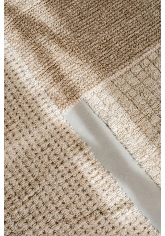 Prateľný/ručne tkaný vlnený behúň v prírodnej farbe 80x230 cm Unexpected Wool – Lorena Canals