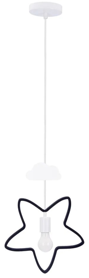 Čierno-biele detské svietidlo s kovovým tienidlom Single - Candellux Lighting