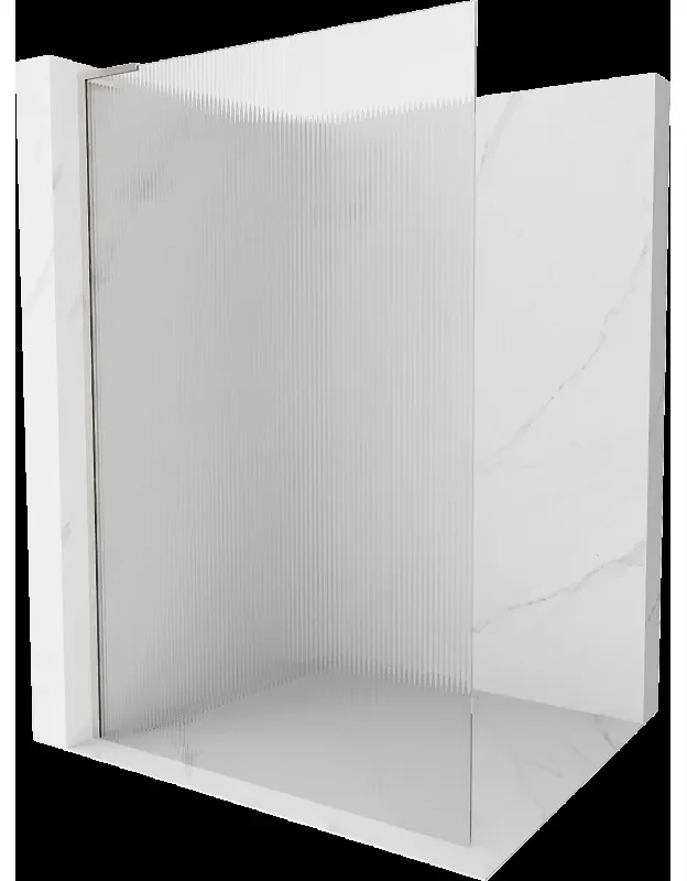 Mexen Kioto L sprchová stena Walk-in 100 x 200 cm, matné, brúsený nikl - 800-100-103-97-09