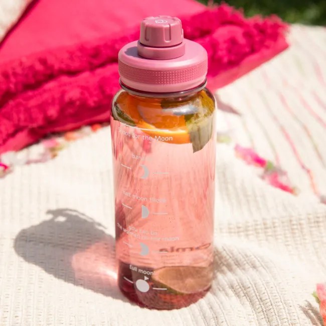 Fľaša LUNARE ružová s odmerkou 850702 950 ml