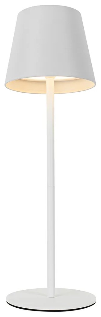 Stolná lampa biela vrátane LED stmievateľná a nabíjateľná RGB IP54 - Murdock