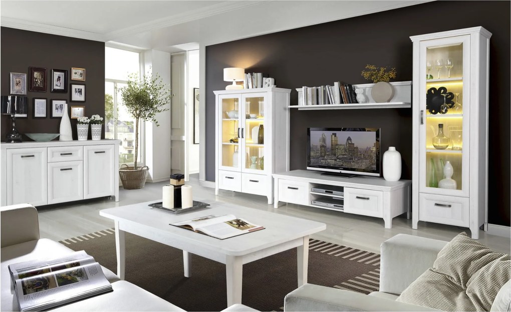 Sconto Vitrína ALEXANDRIA 711 R dub snehobiely