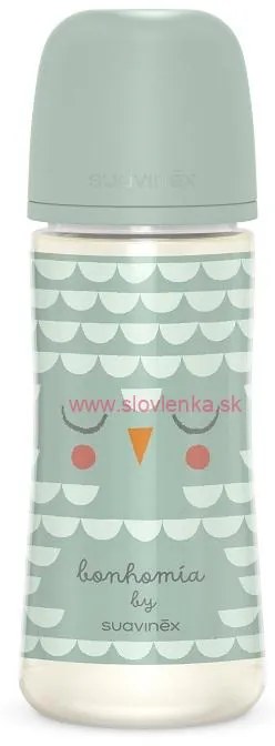 SUAVINEX - fľaša BONHOMIA 360 ml fyziologická SX PRO + 6 LF - zelená