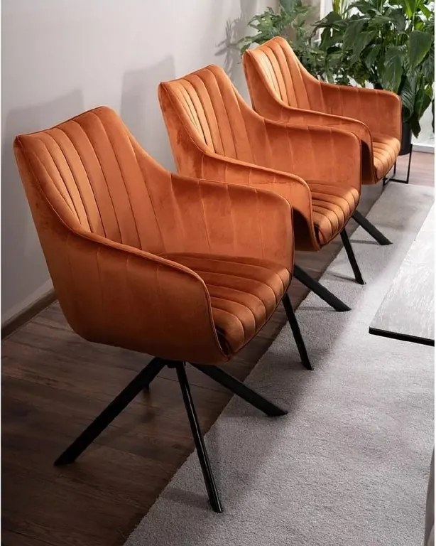 SI Azalia Velvet stolička škorica