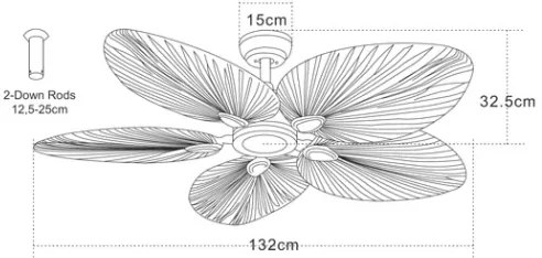 Zambelis 19139 - Stropný ventilátor + diaľkové ovládanie