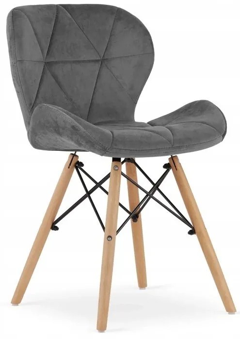 Jedálenská zostava TODI 60cm okrúhly stolový set čierny + 2 stoličky LAGO sivé