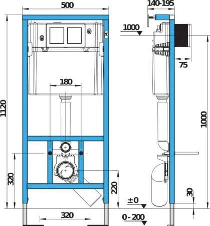 Závesné WC + WC sedátko LYRA + tlačidlo DUAL + podomietkový modul + podložka