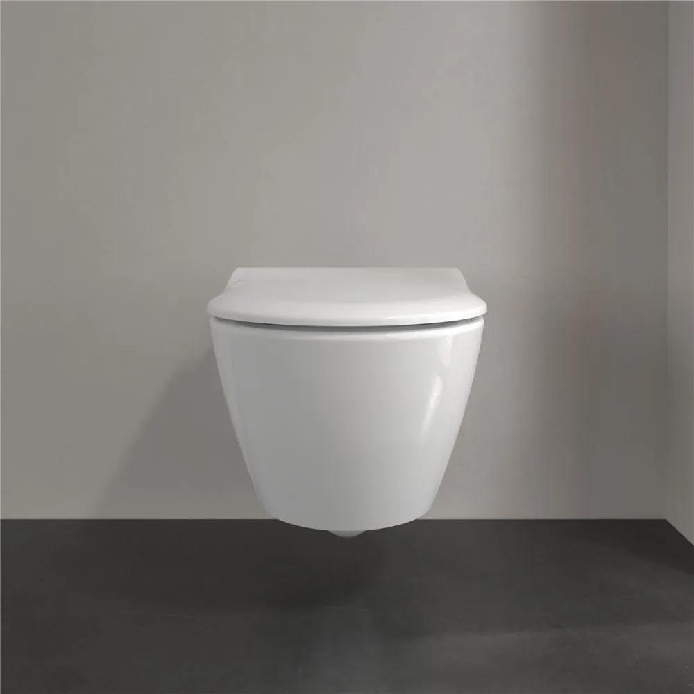 VILLEROY &amp; BOCH Subway 2.0 Combi-Pack, závesné WC s DirectFlush + WC sedátko s poklopom SlimSeat, s QuickRelease a Softclosing, biela alpská, 5614R201