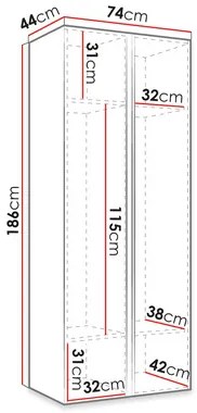 Predsieň Tovenaz  (dub artisan + čierna). Vlastná spoľahlivá doprava až k Vám domov. 1123060