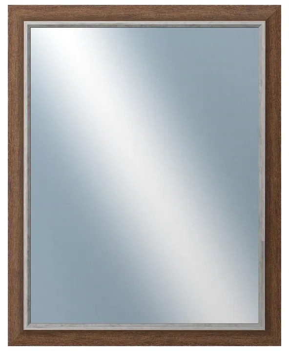 DANTIK - Zrkadlo v rámu, rozmer s rámom 40x50 cm z lišty TAIGA hnedá (3107)