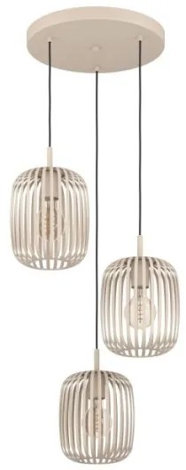 Eglo 900687 - Luster na lanku ROMAZZINA 3xE27/40W/230V béžová