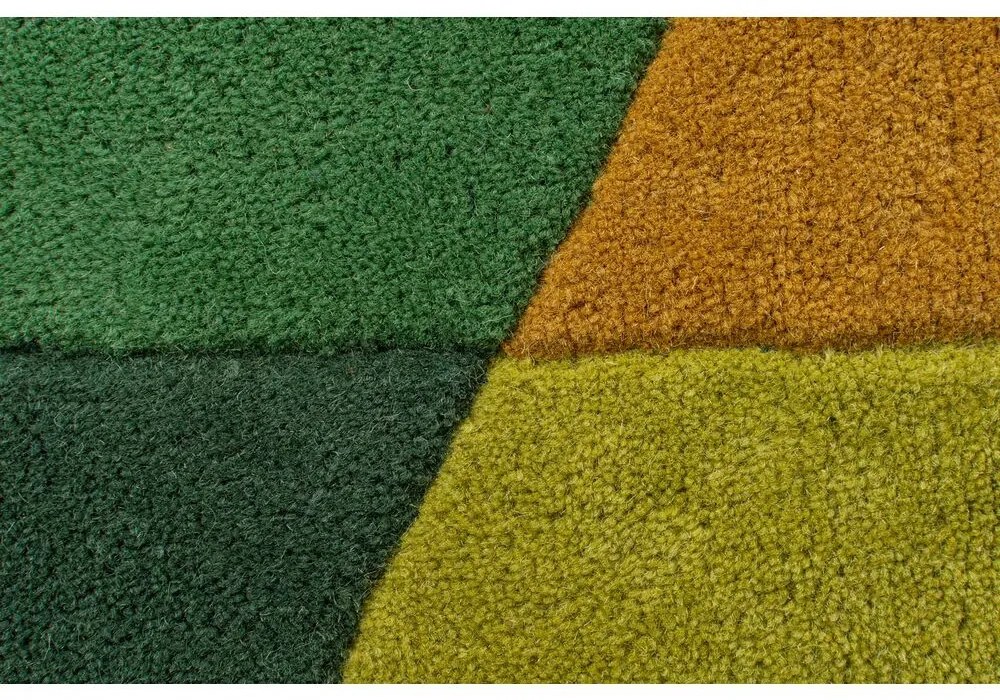 Flair Rugs koberce Ručne všívaný kusový koberec Illusion Prism Green/Multi kruh - 160x160 (priemer) kruh cm