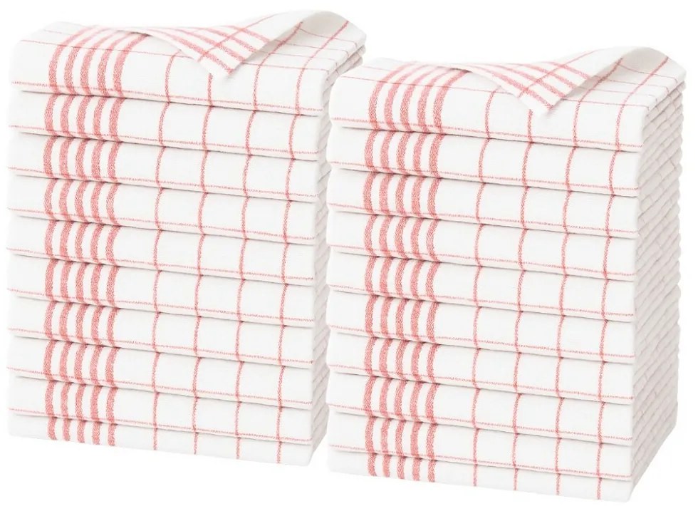 ARÔME HOME Kuchynská utierka červená, 50 x 70 cm, súprava 20 ks