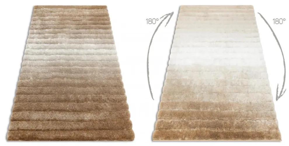 Luxusný kusový koberec shaggy Pasy béžový 80x150cm