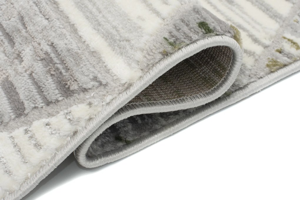 TA Koberec E460A SVETLO SIVÁ/TMAVOZELENÁ ASTHANE Rozmer: 80x150 cm