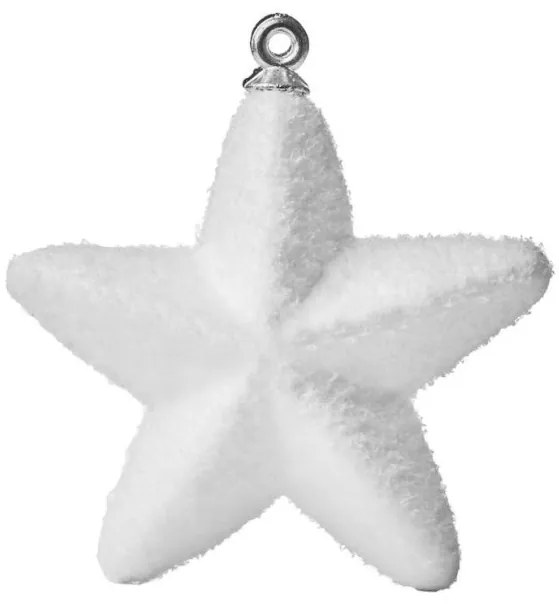 Závesné hviezdy 5ks biele KL-21X21