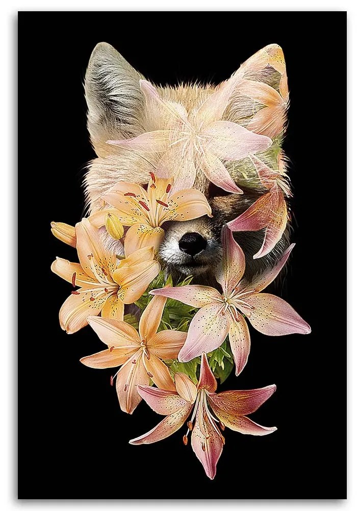 Gario Obraz na plátne Líška v lila kvetoch - Robert Farkas Rozmery: 40 x 60 cm