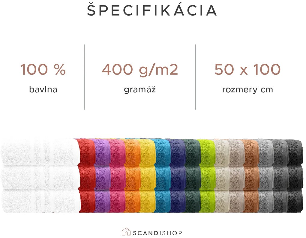 Uterák Classic 50 x 100 cm tmavomodrý, 100% bavlna