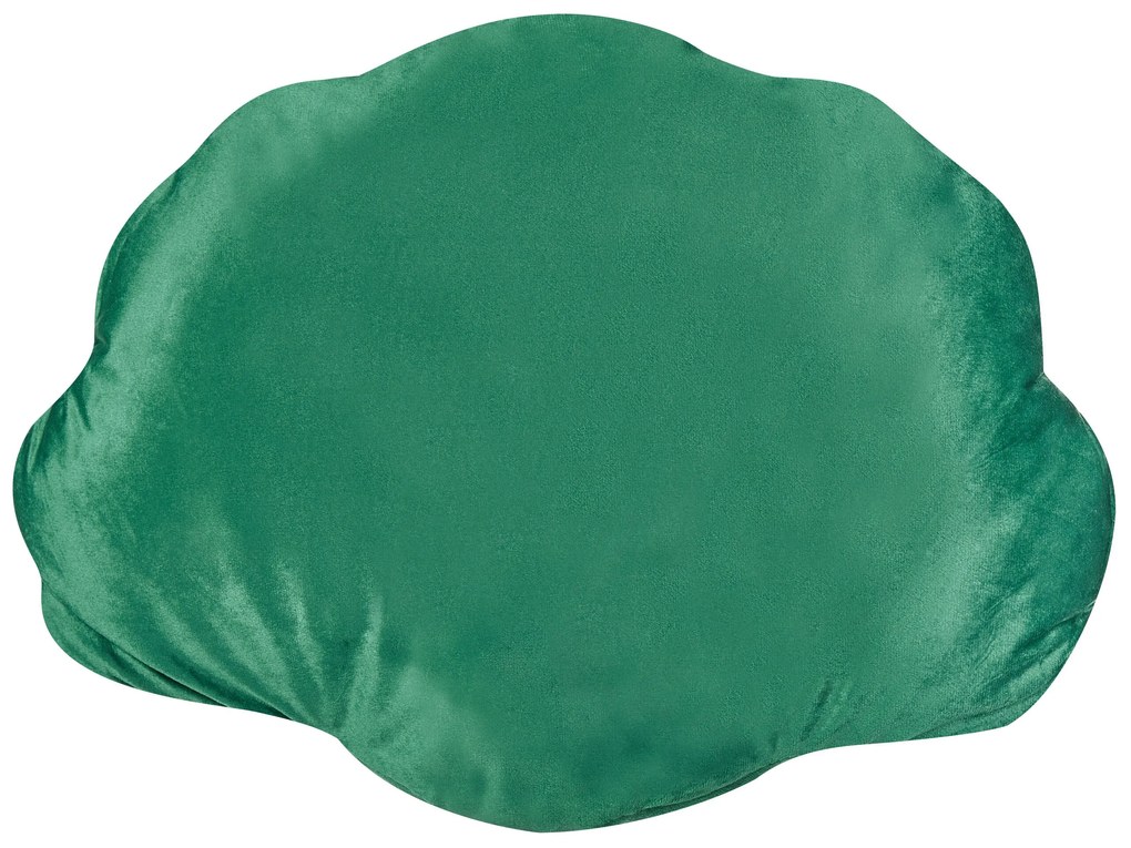 Zamatový vankúš 47 x 35 cm zelený CONSOLIDA Beliani