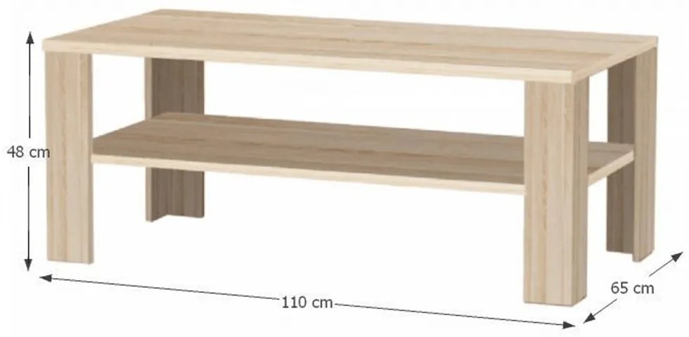 Konferenčný stolík Ikusi 22 (dub sonoma). Vlastná spoľahlivá doprava až k Vám domov. 751002
