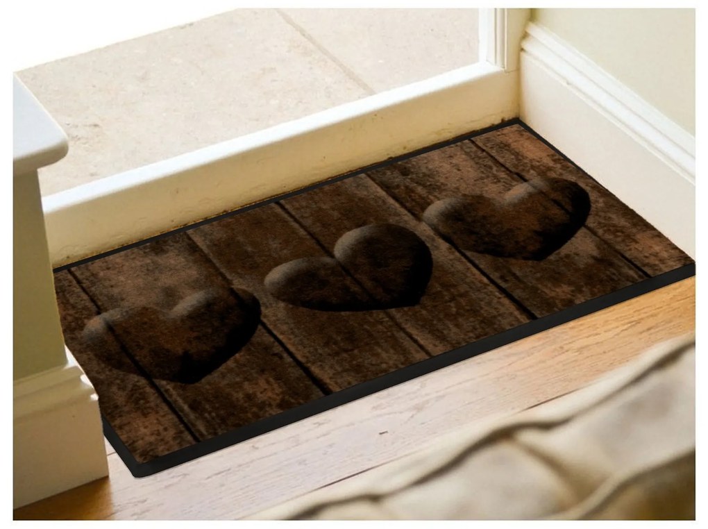 Hanse Home Collection koberce Protišmyková rohožka Printy 103792 Brown Grey - 45x75 cm