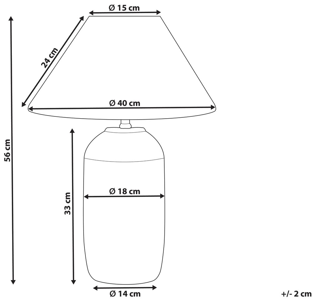 Keramická stolná lampa tmavomodrá TELIRE Beliani