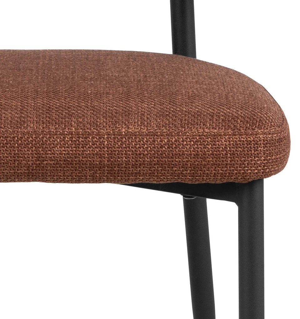 IRIS Terakota (látka Basel 44) – ČALÚNENÁ STOLIČKA S VÝPLETOM DO OBÝVAČKY/JEDÁLNE LOFT