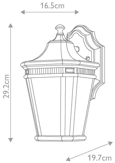 Feiss - Vonkajšie nástenné svietidlo COTSWOLD LANE 1xE27/100W/230V IP44 čierna