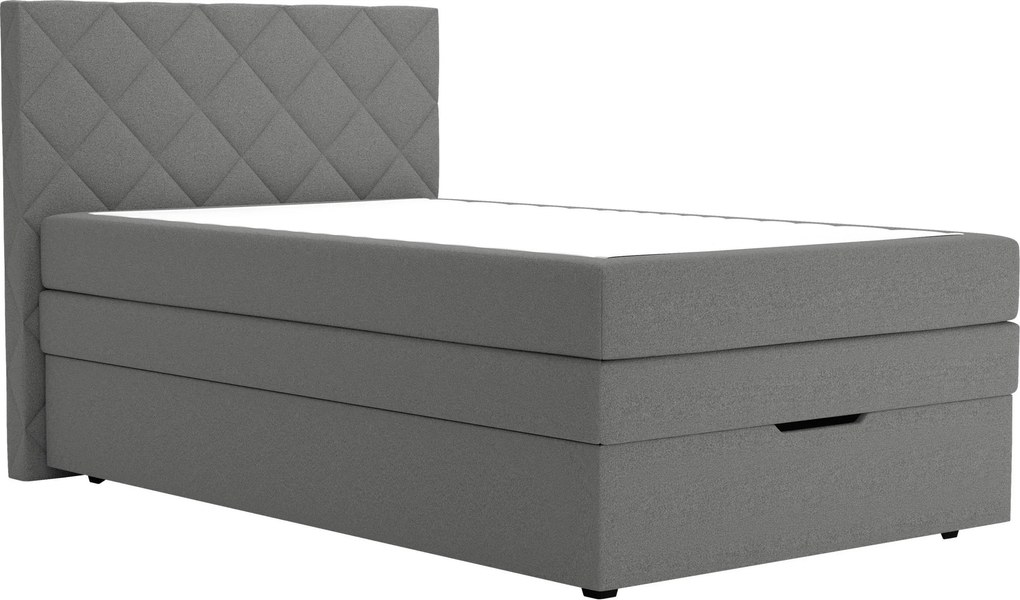 XXXLutz BOXSPRINGOVÁ POSTEĽ, 120/200 cm, sivá Blanar - Postele - 002648016001