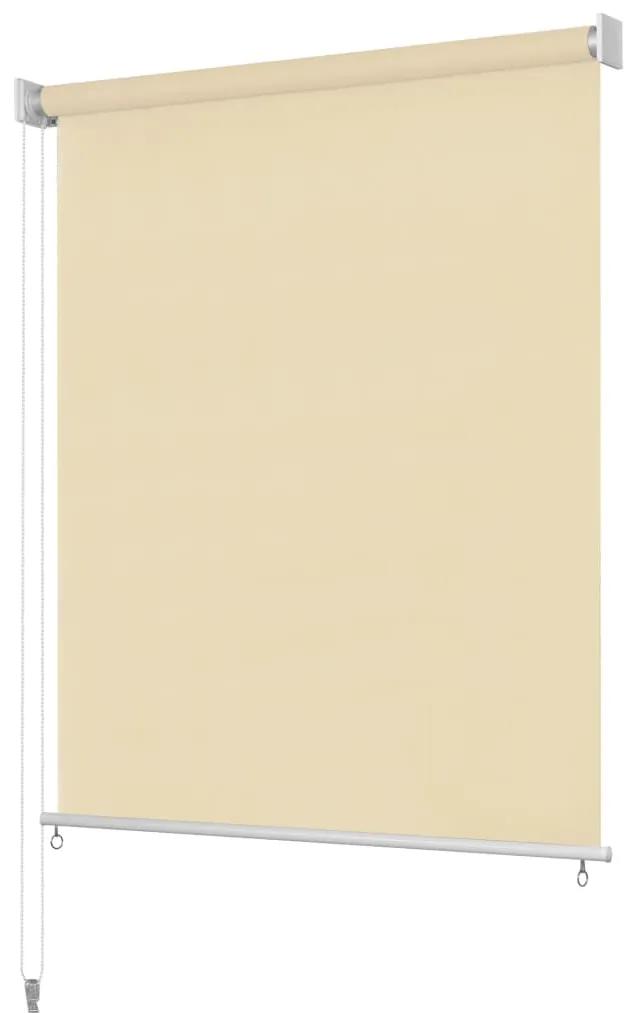 vidaXL Vonkajšia zatemňovacia roleta, 180x230 cm, krémová