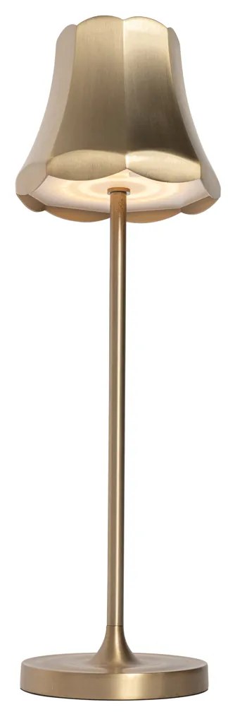 Retro stolná lampa zlatá nabíjateľná IP44 - Granny