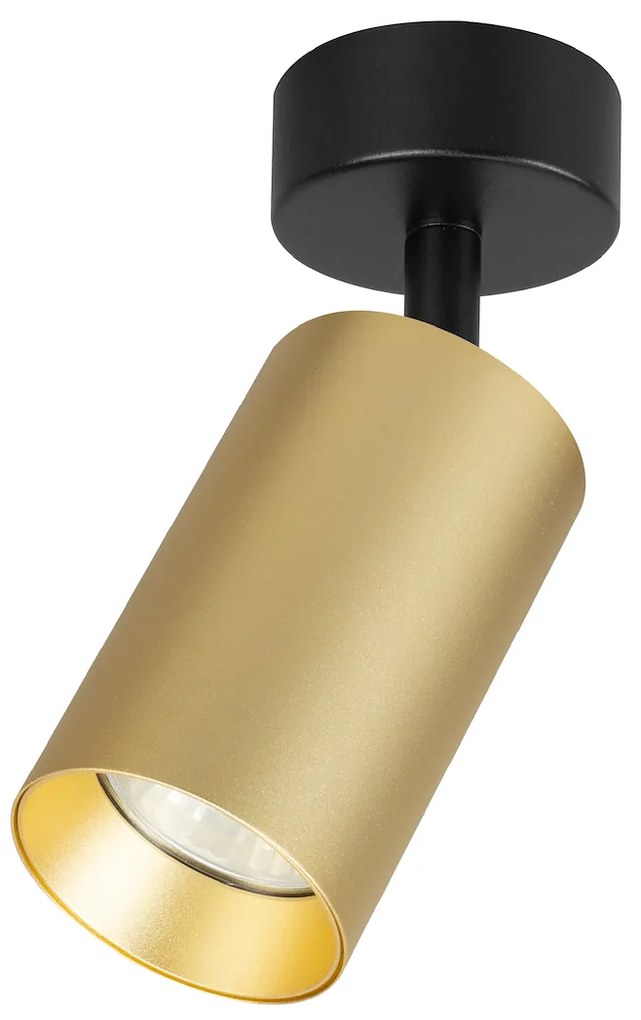 Bodové svietidlo Pipe, 1x zlaté kovové tienidlo, b