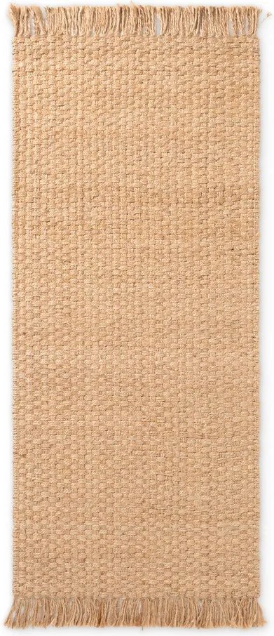 Obojstranný/ručne tkaný jutový behúň v prírodnej farbe 80x300 cm Fjord – Hanse Home