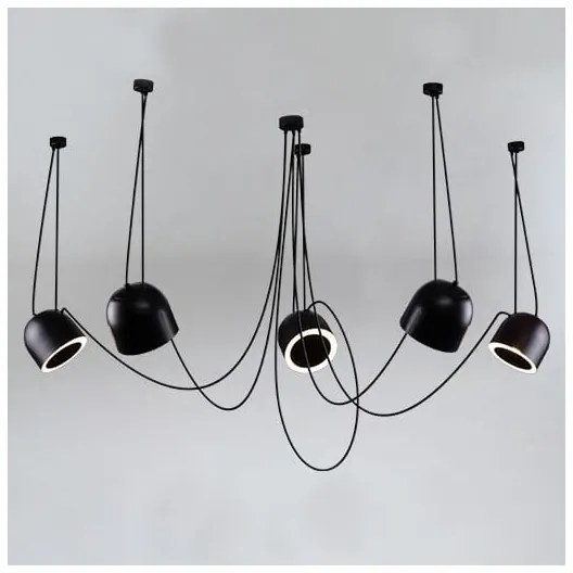 Shilo 9038 - Luster na lanku DOHAR 5xE14/15W/230V pavúk čierna