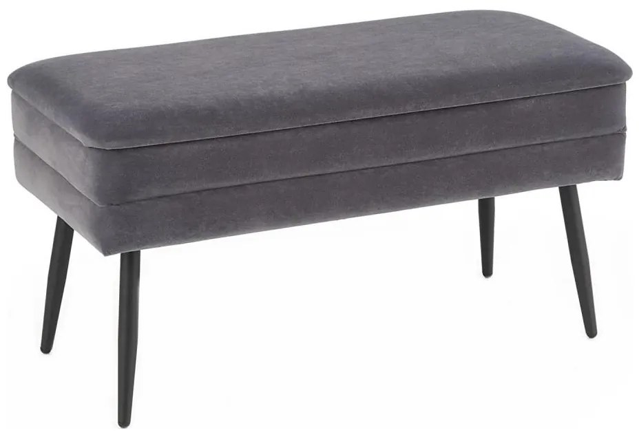Lavica s úložným priestorom VELVA 37x78 cm šedá