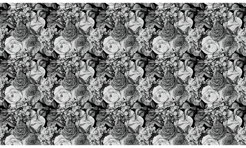 VLADILA Bw Flowers - tapeta