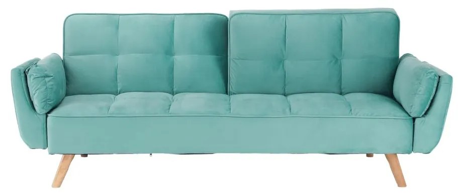 Pohovka rozkladacia, neo mint látka Velvet/dub, FILEMA