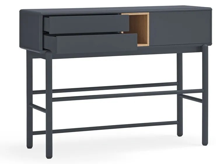 Tmavosivý konzolový stolík 35x120 cm Corvo - Teulat